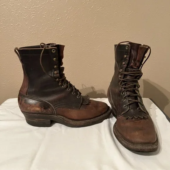 Black Whites/Nicks Style Boots - Awesome Patina! Nicks TankerPro in Seidel WeatherShield Black Smooth | Photo  main image 2